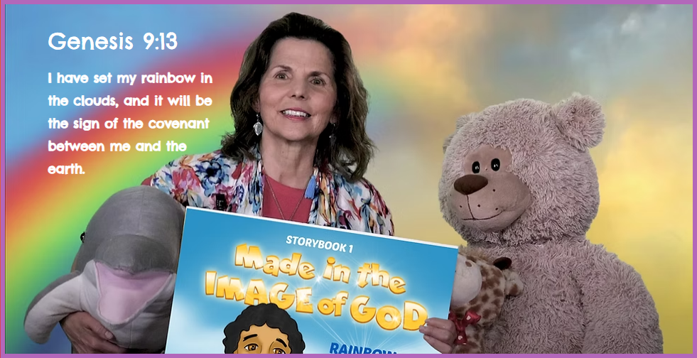 Bright sunny yellow rainbow