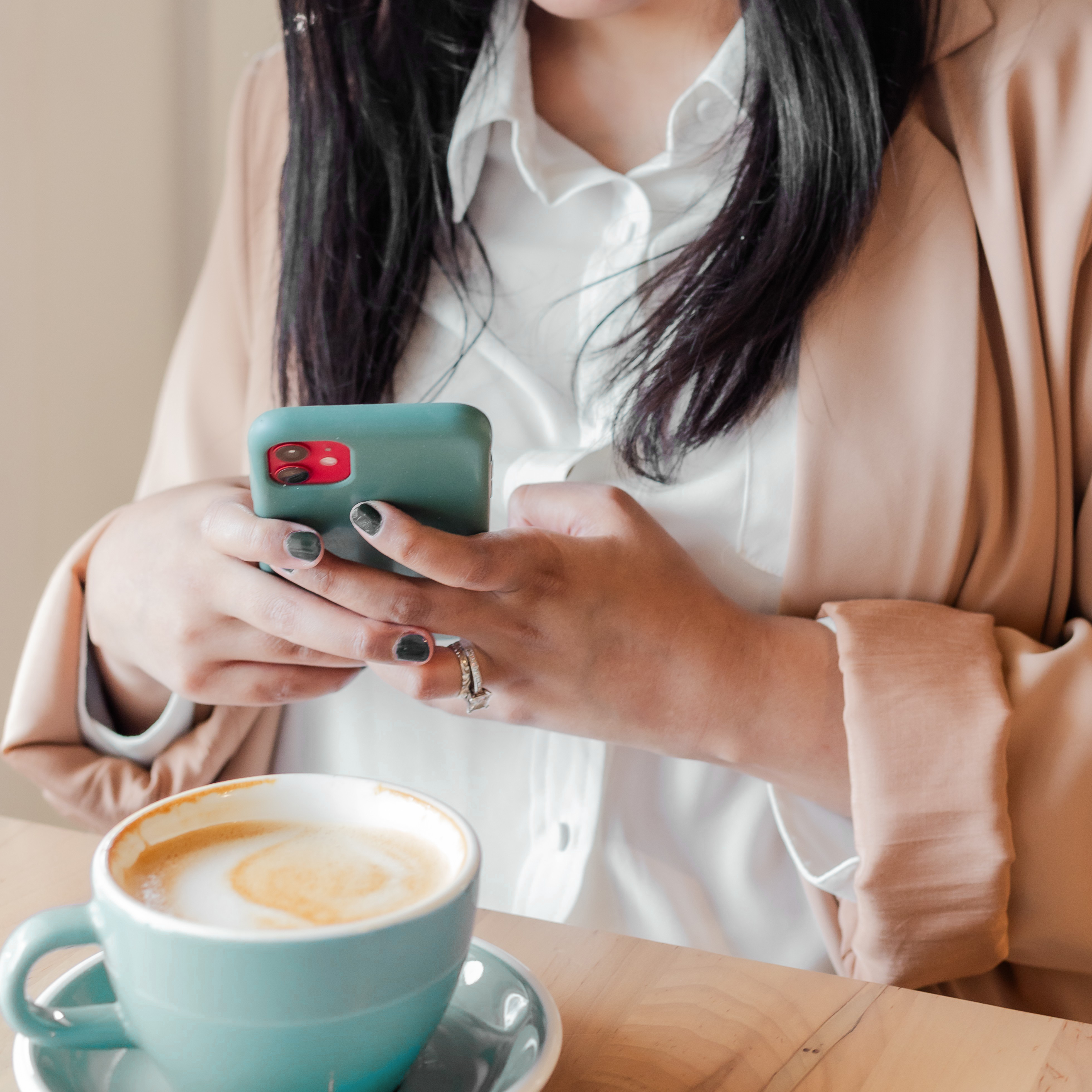 Female entrepreneur working on laptop